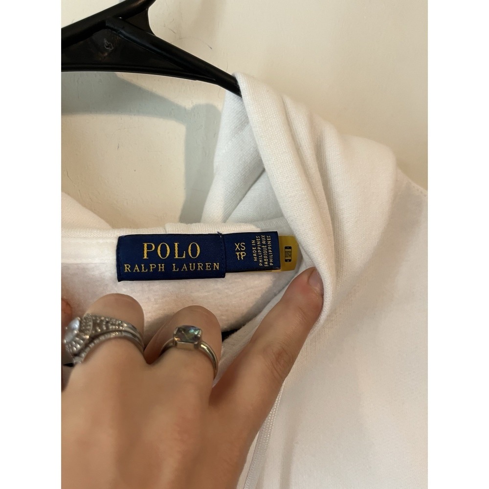 Ralph Lauren Polo Bear White Hoodie Womans‎ XS 160/84A Limited Edition VHTF Rare - Picture 5 of 6